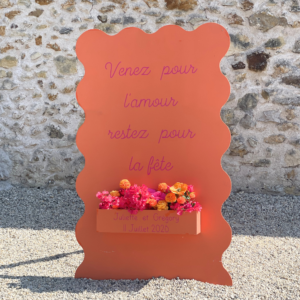 Panneau jardinière orange