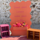 Panneau jardinière orange