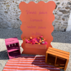 Panneau jardinière orange