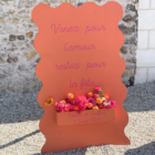 Panneau jardinière orange