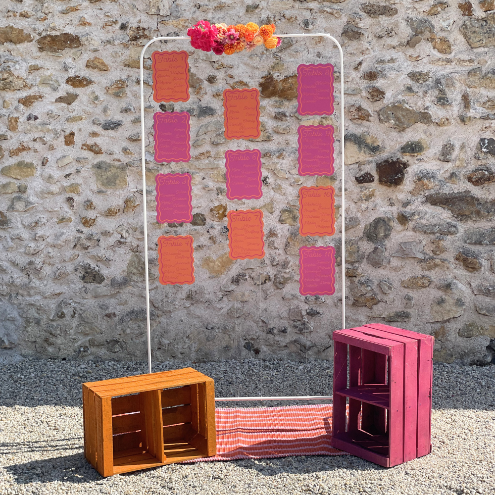 Plan de table ondulé