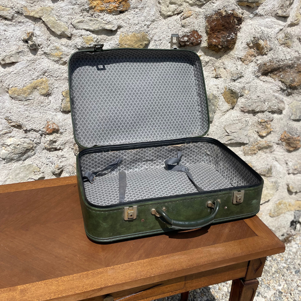 Valise vintage verte