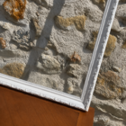 Cadre en bois blanc et plexi