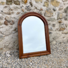 Miroir arche vintage bois foncé