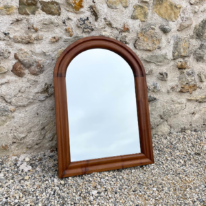 Miroir arche vintage bois foncé