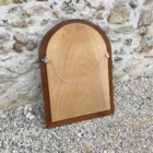 Miroir arche vintage bois foncé