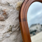 Miroir arche vintage bois foncé