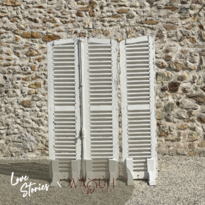 Persiennes blanches vintage collaboration