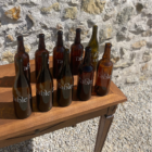 Set numéros de table bouteilles vintage